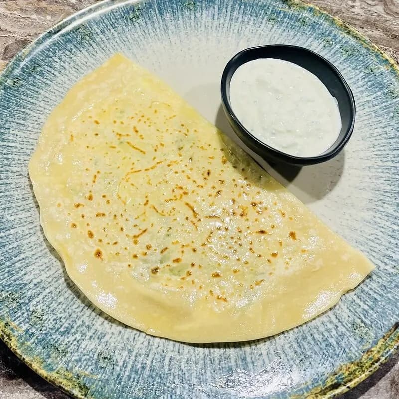 Кутаб с сыром и зеленью